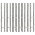 vidaXL Grondankers 6 st 7x6x60 cm gegalvaniseerd staal, Doe-het-zelf en Verbouw, IJzerwaren en Bevestigingsmiddelen, Verzenden