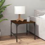 vidaXL Salontafel 50x50x35 cm bewerkt hout gerookt, 50 tot 100 cm, Verzenden, Nieuw, 50 tot 100 cm
