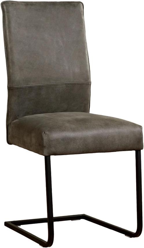 Leren eetkamerstoel sledepoot vierkant - Echt leer, Industri, Huis en Inrichting, Stoelen, Eén, Overige kleuren, Nieuw, Leer, Ophalen of Verzenden