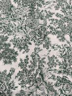 EXCLUSIEVE TOILE DE JOUY-PATROON KATOENSTOF, GROENE KLEUR -