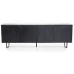 TV-Meubel James - 180cm - Zwart - 95954 - tv-meubels, Huis en Inrichting, Kasten | Buffetkasten, Nieuw, Overige materialen