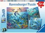 Dieren in de Oceaan Puzzel (3 x 49 stukjes) | Ravensburger -, Kinderen en Baby's, Speelgoed | Kinderpuzzels, Nieuw, Verzenden