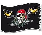 Piratenvlag -Red pirate-, Ophalen of Verzenden, Nieuw, Zeilboot of Motorboot
