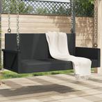 vidaXL Schommelbank 119x56x48 cm poly rattan zwart, Tuin en Terras, Verzenden, Nieuw, Rotan