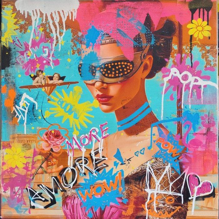 Gorica Kiesshauer (1971) Wigulins Art - More AMORE - 1/1, Antiek en Kunst, Kunst | Schilderijen | Modern