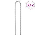 vidaXL Tentharingen 12 st U-vormig Ø10 mm 37 cm, Caravans en Kamperen, Verzenden, Nieuw