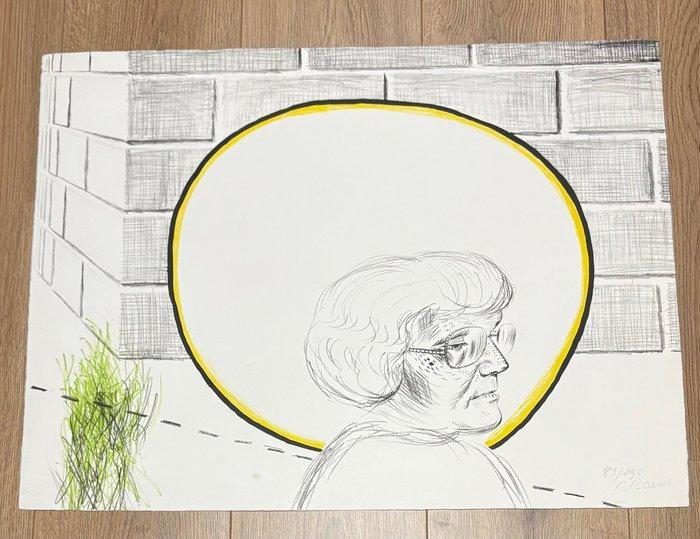 Roger Raveel (1921-2013) - Z in een vreemde ruimtelijke, Antiek en Kunst, Antiek | Overige Antiek