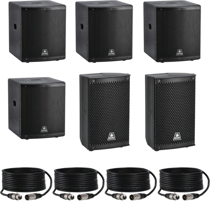 Devine Onyx 15A (2x) + 12SA (4x) set, Audio, Tv en Foto, Luidsprekers, Verzenden