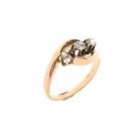 Gouden ring met diamant | 0,19 ct. (rond briljant, geelgoud), Gebruikt, Overige kleuren, Ophalen of Verzenden, 17 tot 18