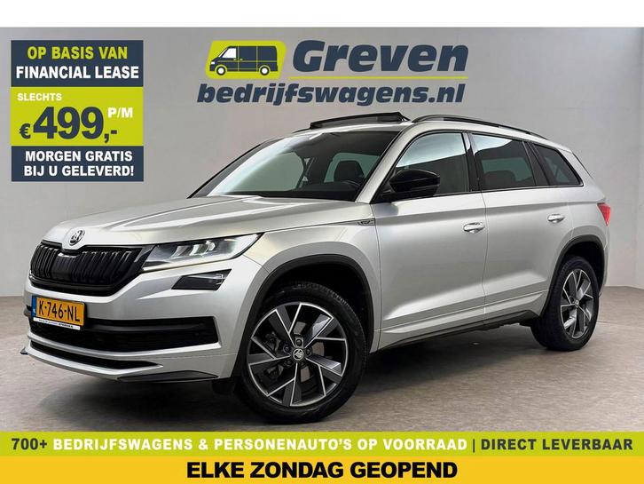 Škoda Kodiaq 1.5 TSI 150PK Sportline Business 7p Pano Sfeer, Auto's, Skoda, Te koop, Automaat, Financial lease, Benzine, Zilver of Grijs