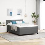 vidaXL Boxspring Bed met Matras Lichtgrijs 160x200 cm, Huis en Inrichting, Slaapkamer | Bedden, Verzenden, 200 cm, Stof, 160 cm