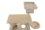 Krabpaal & speelhuis - katten - beige - 140 cm hoog - met..., Ophalen of Verzenden, Nieuw