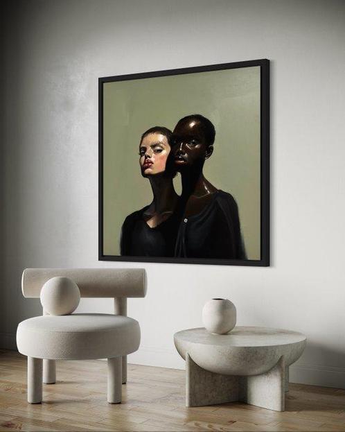 Houessou Koffins Bryan (1999) - Deux âmes, deux teintes, Antiek en Kunst, Kunst | Schilderijen | Modern