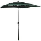 Tuinparasol 2x2m groen | retourdeal 30% korting, Tuin en Terras, Parasols, Kantelbaar, Nieuw, Stokparasol, 2 tot 3 meter