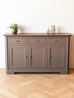 Landelijk dressoir | eiken meubel | grijsbruin | Vavivo, 150 tot 200 cm, Eikenhout, Ophalen of Verzenden, Met lade(s)