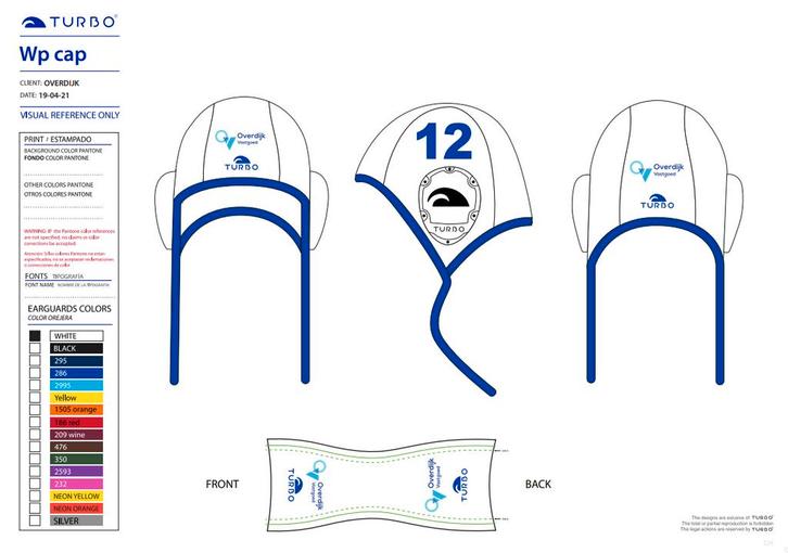 Special made Overdijk Turbo Waterpolocap Classic, Watersport en Boten, Waterpolo, Nieuw, Verzenden