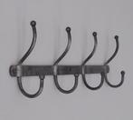 Wandkapstok Grijs met 4 haken, Verzenden, Nieuw, Metaal, Wandkapstok