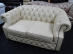 Showmodel Chesterfield ! Creme Leer 2 Zits Chesterfield Bank