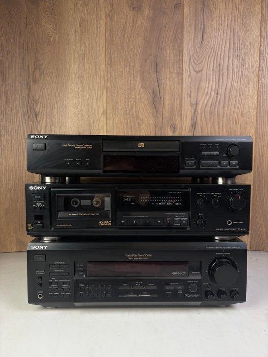 Sony - STR-DE225 Receiver - TC-K410 Cassette Deck -, Audio, Tv en Foto, Radio's
