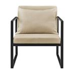 Design fauteuil met kussens 70x60x60 set van 2 zandkleurig, Huis en Inrichting, Nieuw, Verzenden