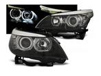 LED Angel Eyes koplamp Black geschikt voor BMW E60 E61, Verzenden, Nieuw, BMW