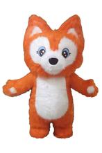 Mega Opblaasbare Mascotte Vos Oranje 3 Meter Fox Kostuum Opb, Ophalen of Verzenden, Nieuw, Carnaval, Kleding