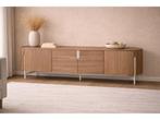 Veiling - Tv dressoir Walnoot - 220cm - Notenhout bruin - cr, Huis en Inrichting, Nieuw