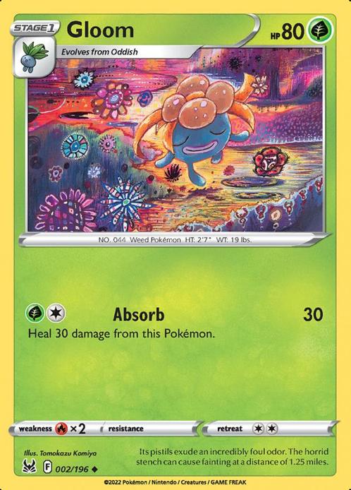 Gloom 002/196 Lost Origin, Hobby en Vrije tijd, Verzamelkaartspellen | Pokémon, Losse kaart, Nieuw, Foil, Ophalen of Verzenden