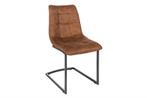 Design sledestoel MIAMI lichtbruin metalen frame mat zwart -, Huis en Inrichting, Stoelen, Ophalen of Verzenden, Nieuw
