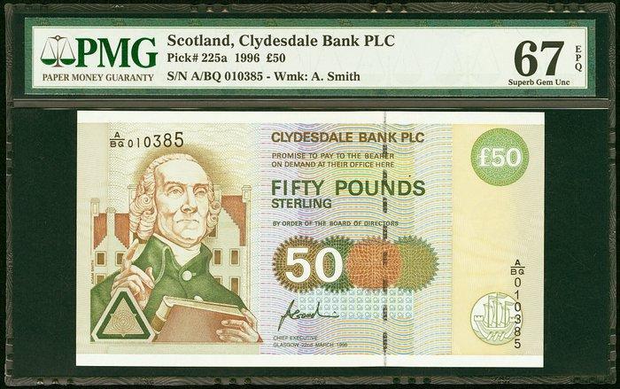 Schotland. - 50 Pounds 1996 - Pick 225a (Zonder, Postzegels en Munten, Bankbiljetten | Europa | Niet-Eurobiljetten