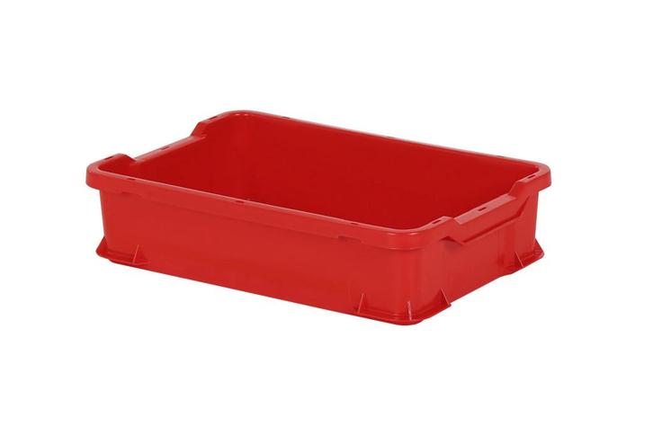 Stapelbak 600x400xH145mm gesloten rood, Diversen, Overige Diversen, Nieuw, Ophalen of Verzenden