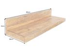 Massieve wandplank MAKASSAR 80cm naturel mangohout, Huis en Inrichting, Woonaccessoires | Wandplanken en Boekenplanken, Ophalen of Verzenden
