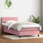 vidaXL Boxspring met matras fluweel roze 80x210 cm, Huis en Inrichting, Verzenden, Nieuw, Stof