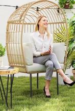 Grote Rotan Loungefauteuil – Eivormig en Weerbestendig, Verzenden, Nieuw