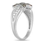 Ring - 18 karaat Geel goud, Le Vian 18K witgouden bloemring, Nieuw