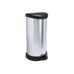 Pedaalemmer Decobin 40 ltr - zilver/Zwart, Huis en Inrichting, Woonaccessoires | Prullenbakken, Verzenden, Nieuw