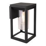 Vierkante wandlamp buiten | Zwart | E27 fitting | Candela, Huis en Inrichting, Ophalen of Verzenden, Nieuw, Metaal, Modern