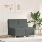 vidaXL Modulaire Bankeenheid Armlos 2 pcs Donkergrijs 55 x, Huis en Inrichting, Banken | Bankstellen, Verzenden, Nieuw, Stof, Minder dan 150 cm