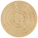vidaXL Vloerkleed handgemaakt 150 cm gevlochten jute, Verzenden, Nieuw, Bruin