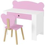 TRUUSK Kinderbureauset met Beer Vorm - Tafelblad en Lade - K, Verzenden, Nieuw