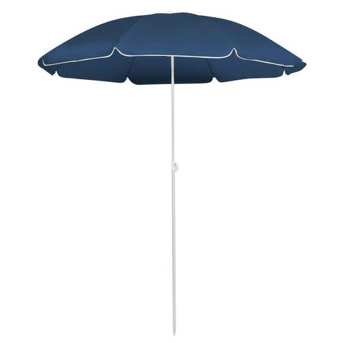 vidaXL Parasol met stalen paal 180 cm blauw, Tuin en Terras, Parasols, Nieuw, 1 tot 2 meter, Verzenden
