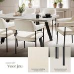 Eetkamerstoelen - Set van 2 - Met armleuning - Wit - Tectake, Huis en Inrichting, Stoelen, Verzenden, Zo goed als nieuw