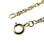 Gouden Singapore schakel ketting | 52 cm (vaste hanger), Sieraden, Tassen en Uiterlijk, Kettingen, Ophalen of Verzenden, Gebruikt