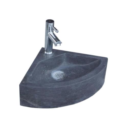 Fonteinset Sanilux Corner Hardsteen met kraan, waste & sifon, Doe-het-zelf en Verbouw, Sanitair, Overige typen, Nieuw, Chroom