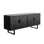 *WOONWINKEL* Tv-dressoir Zwart Hout Hexagon, Huis en Inrichting, Verzenden, Nieuw