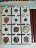 Wereld. Album with 10 silver coins and 18 coin cards with