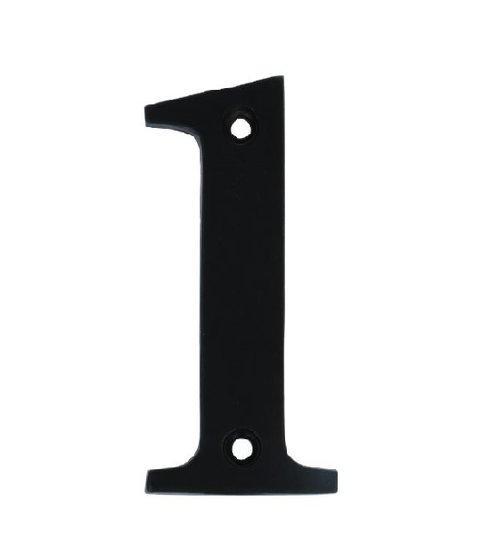Huisnummer 1 Klein IJzer Zwart 80 mm, Huis en Inrichting, Woonaccessoires | Overige, Nieuw, Ophalen of Verzenden