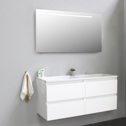Badkamermeubel BWS Pepper Acryl Wastafel Incl Spiegel Met, Doe-het-zelf en Verbouw, Sanitair, Bad, Nieuw, Ophalen of Verzenden
