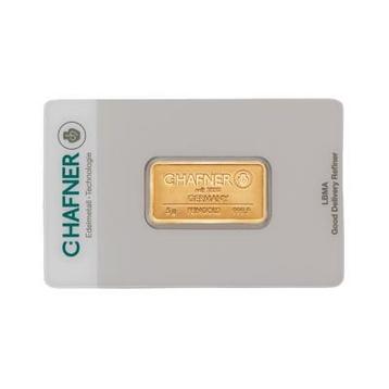5 gram goudbaar C.Hafner (met certificaat) - Goudzaken