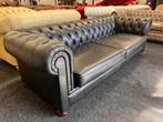 Chesterfield Maarssen Zwart Leren Chesterfield 3.5 Zits-bank, Ophalen, CHESTERFIELD, Leer, Zo goed als nieuw